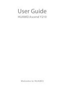 Huawei Ascend Y210 manual. Tablet Instructions.